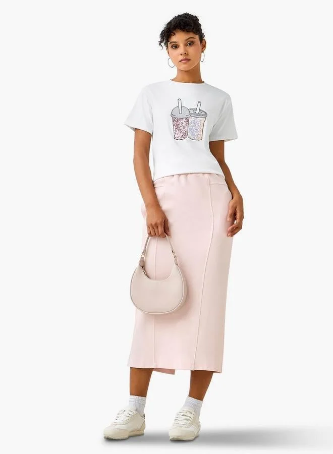 تواكستريمز تيشيرت قطن بتفاصيل مزخرفة